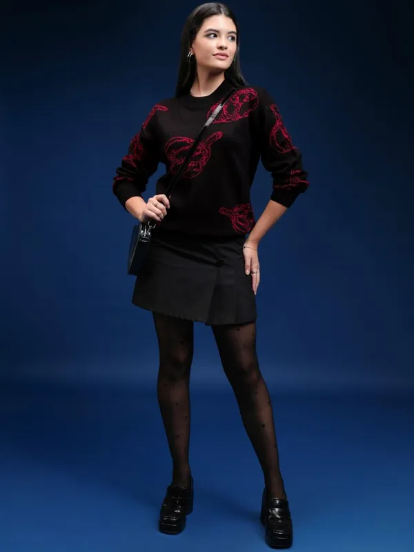 Women Printed Sweater