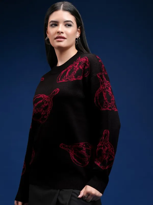 Women Printed Sweater