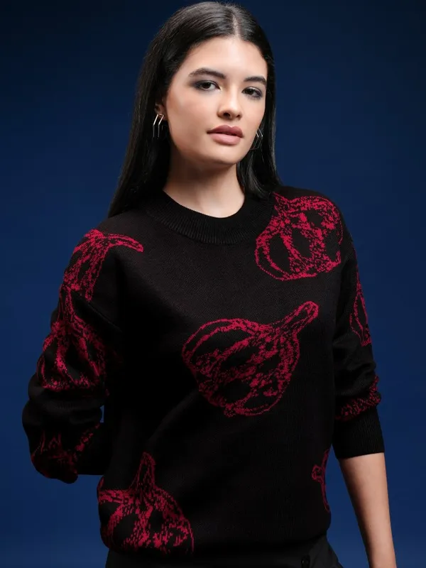 Women Printed Sweater