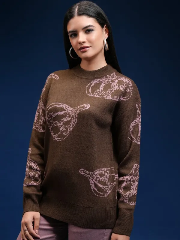 Women Printed Sweater