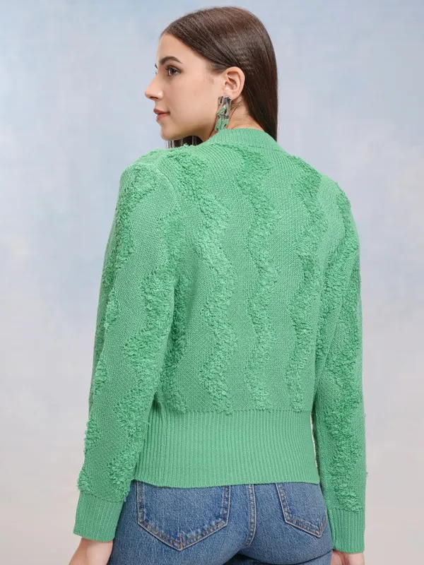 Women Self Design Sweater