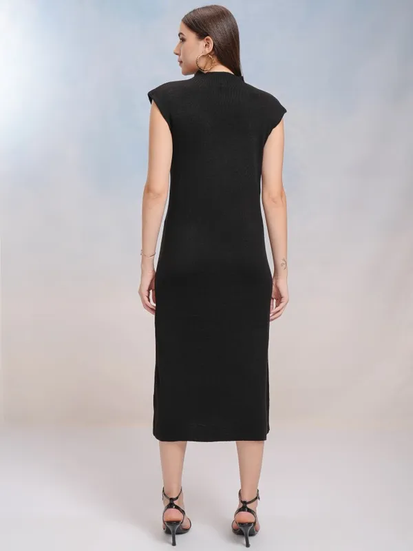 Tokyo Talkies Women Black Solid Sheath Dress