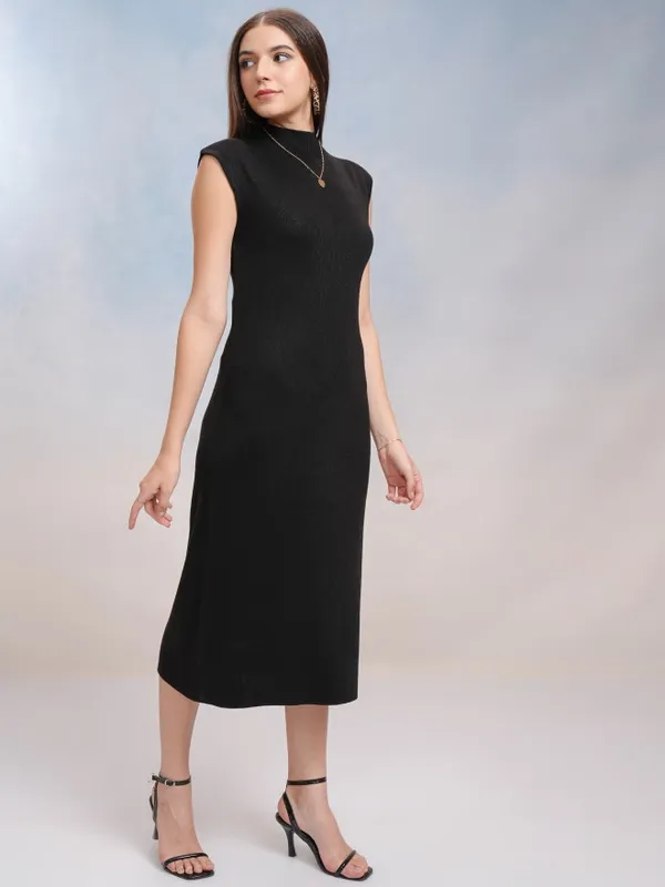 Tokyo Talkies Women Black Solid Sheath Dress