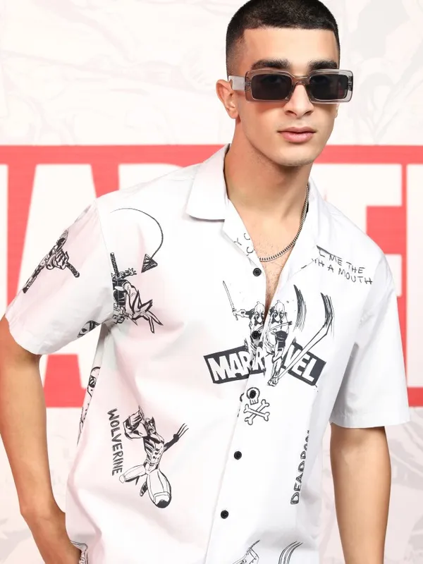 Deadpool And Wolverine Men Relaxed Fit Casual Shirt