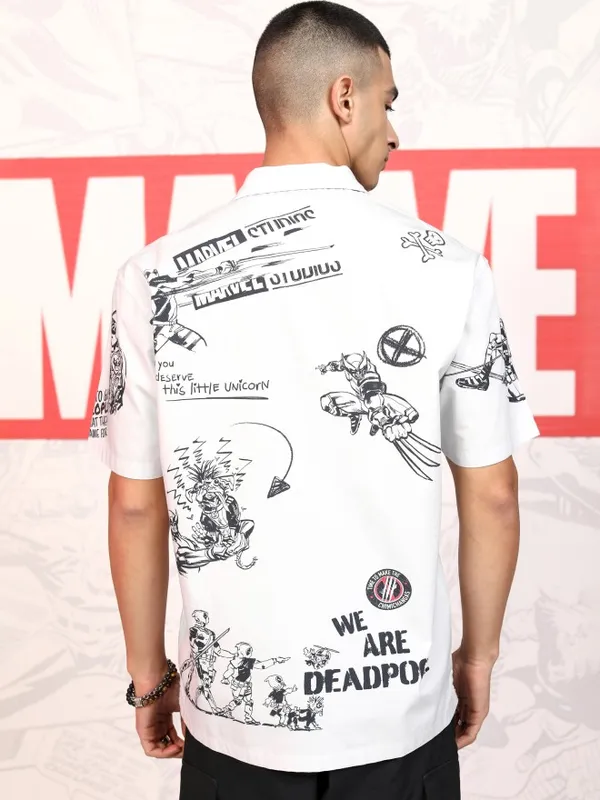 Deadpool And Wolverine Men Relaxed Fit Casual Shirt