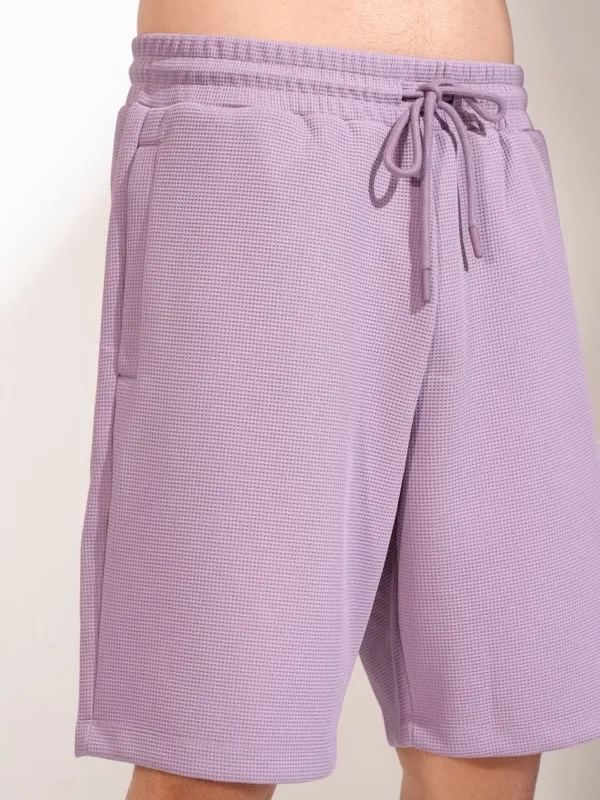 Highlander Men Mauve T-Shirt With Shorts Co-Ords