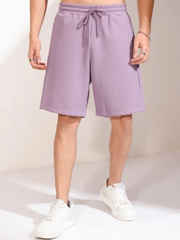 Highlander Men Mauve T-Shirt With Shorts Co-Ords