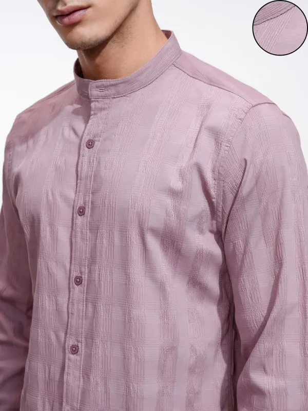 Highlander Men Pink Checked Regular Fit Casual Shirt