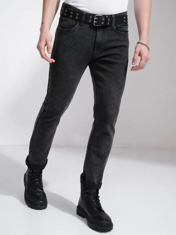Highlander Men Grey Straight Fit Stretchable Jeans