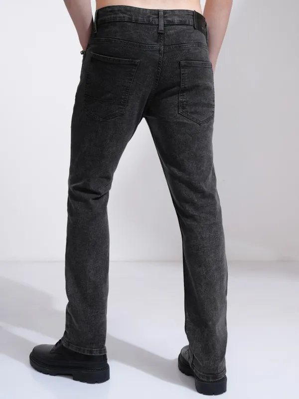 Highlander Men Grey Straight Fit Stretchable Jeans