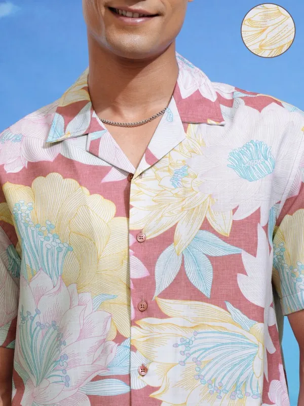 Highlander Men Multicolour Printed Relaxed Fit Casual Shirts