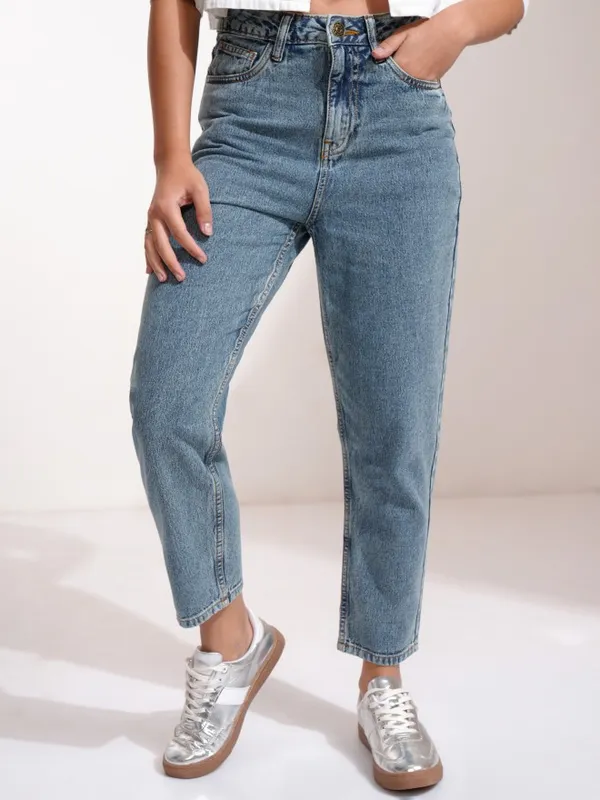 Tokyo Talkies Women Blue Tapered Fit Jeans