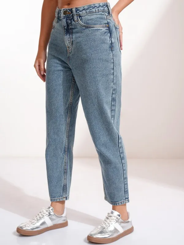 Tokyo Talkies Women Blue Tapered Fit Jeans