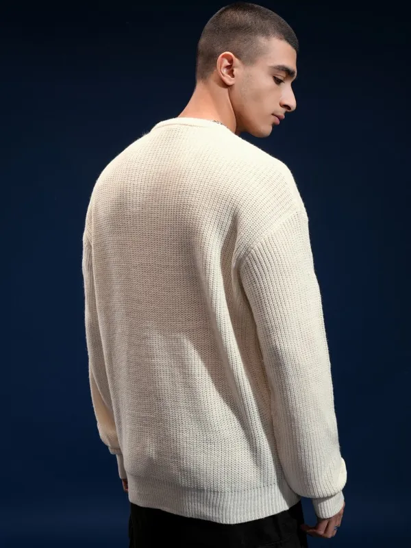 Donald Duck Men Cable Knit Sweater