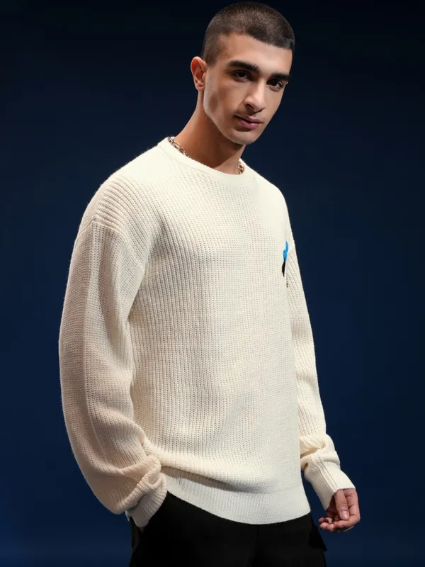 Donald Duck Men Cable Knit Sweater