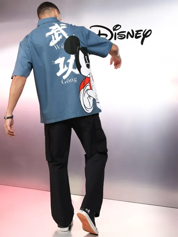 Mickey Mouse Men Oversized Fit Casual Shirt