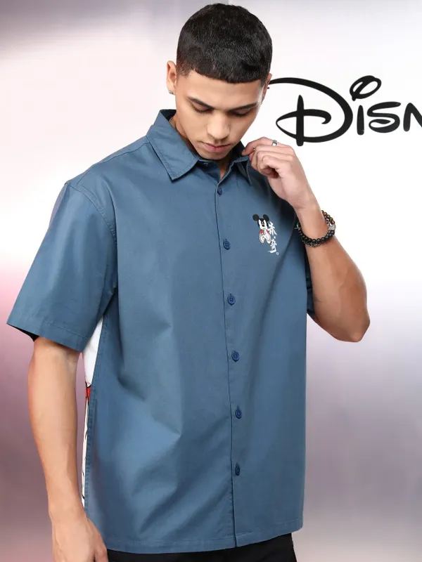 Mickey Mouse Men Oversized Fit Casual Shirt