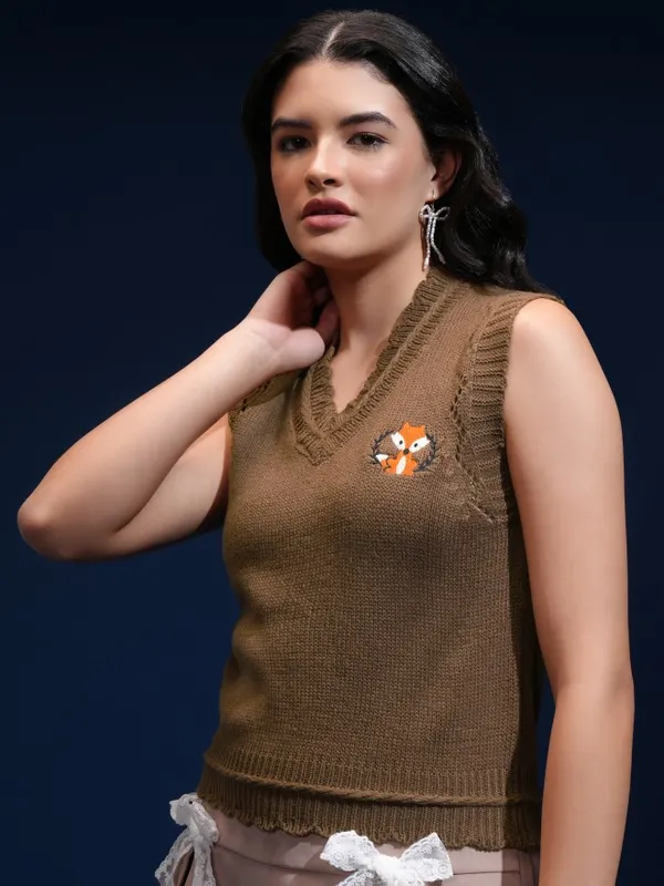 Women Embroidered Sweater