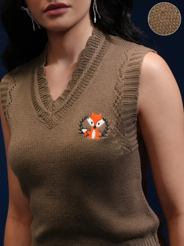 Women Embroidered Sweater