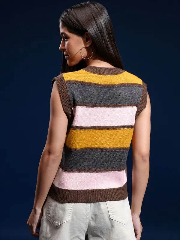 Women Self Design Sweater