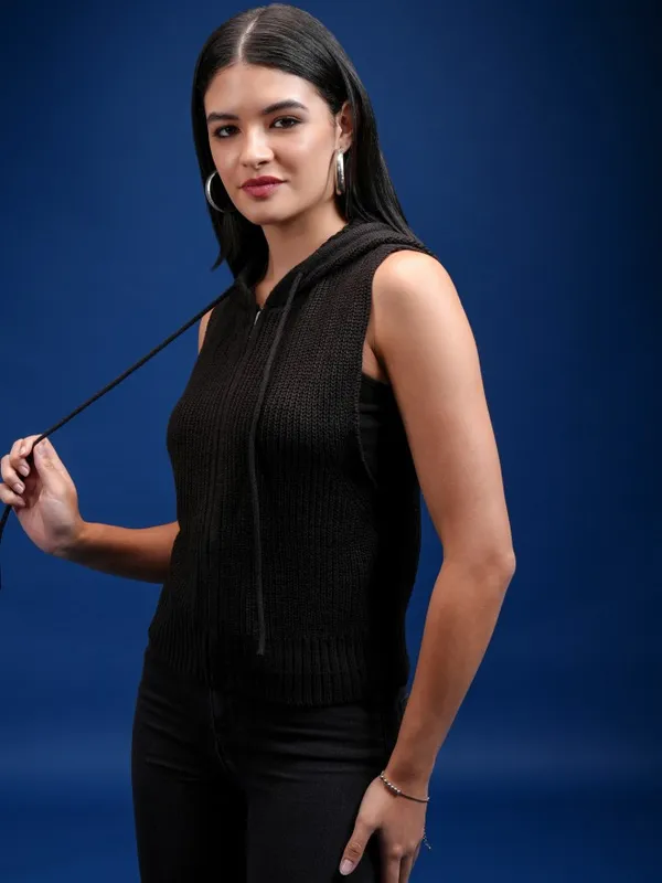 Women Self Design Sweater