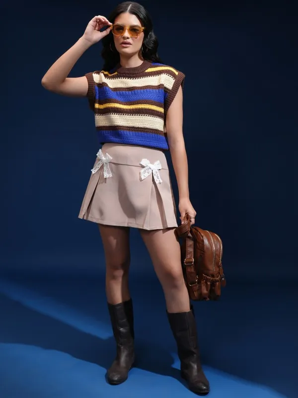 Women Self Design Sweater