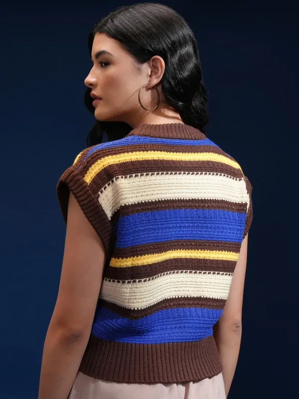 Women Self Design Sweater