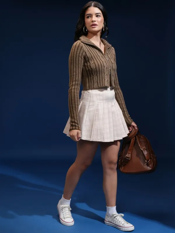 Women Self Design Sweater