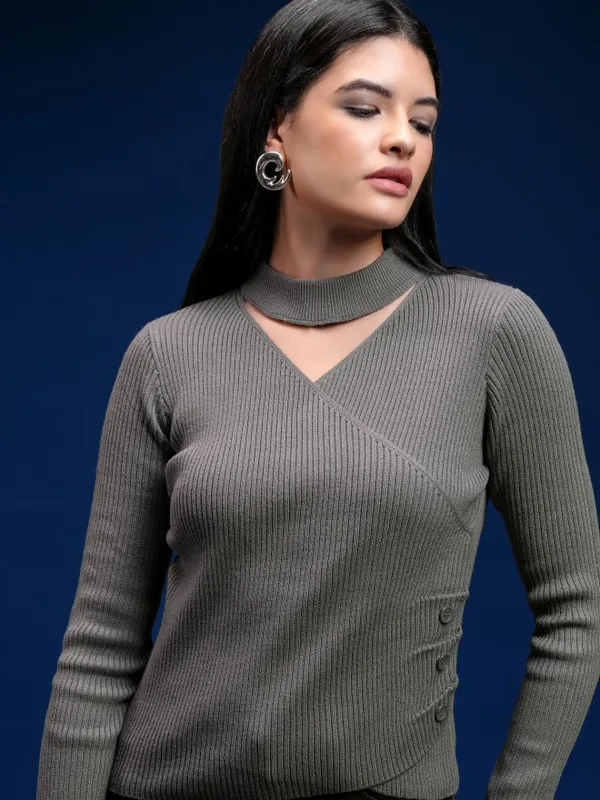 Women Solid Sweater
