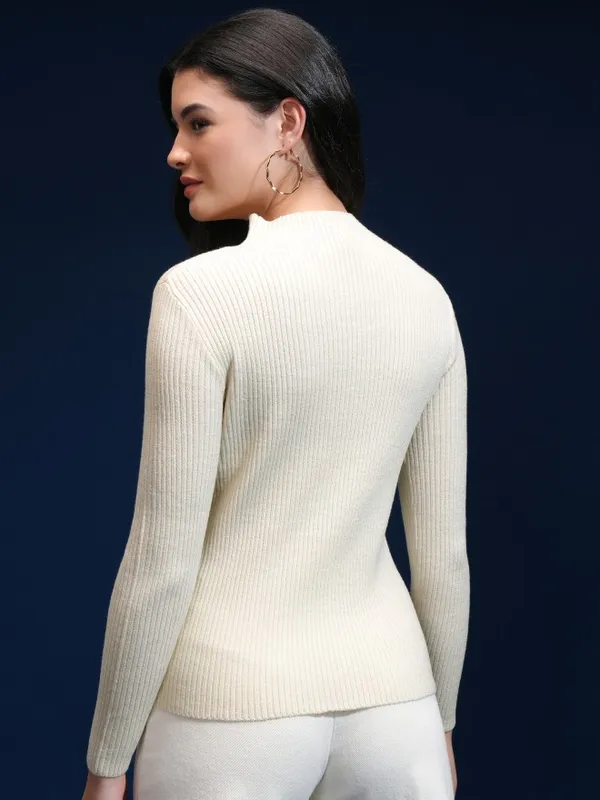 Women Self Design Sweater