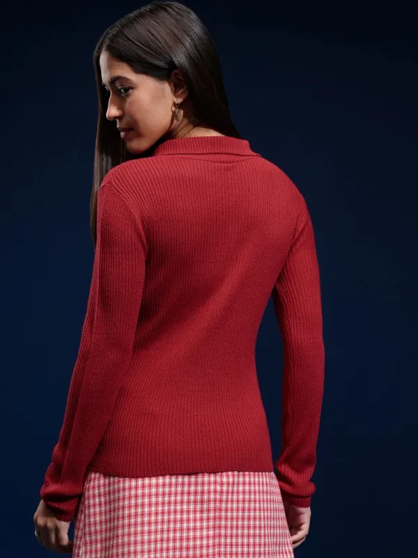 Women Self Design Sweater