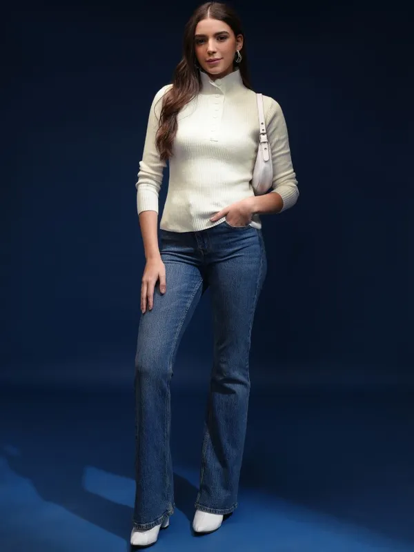 Women Self Design Sweater