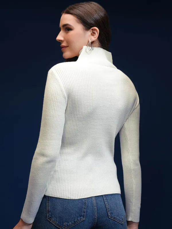 Women Self Design Sweater