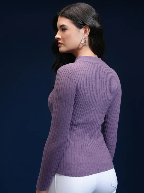 Women Self Design Sweater