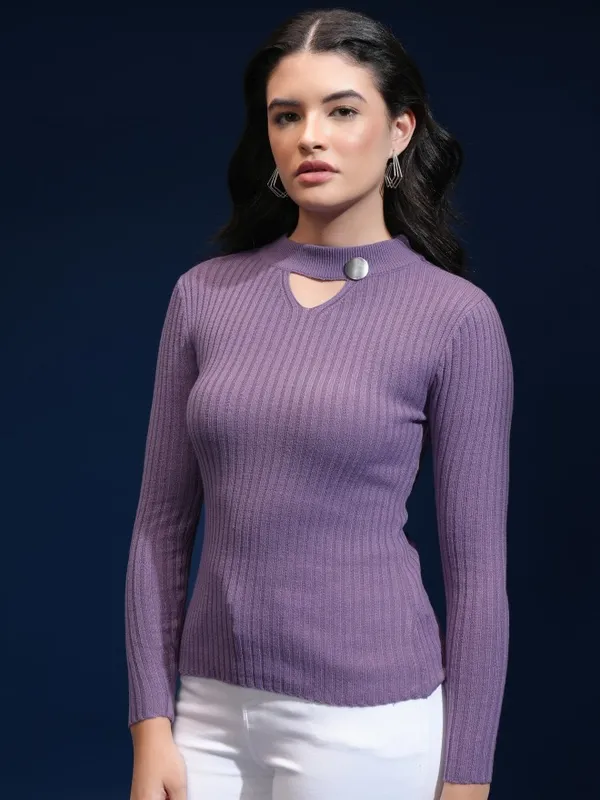 Women Self Design Sweater