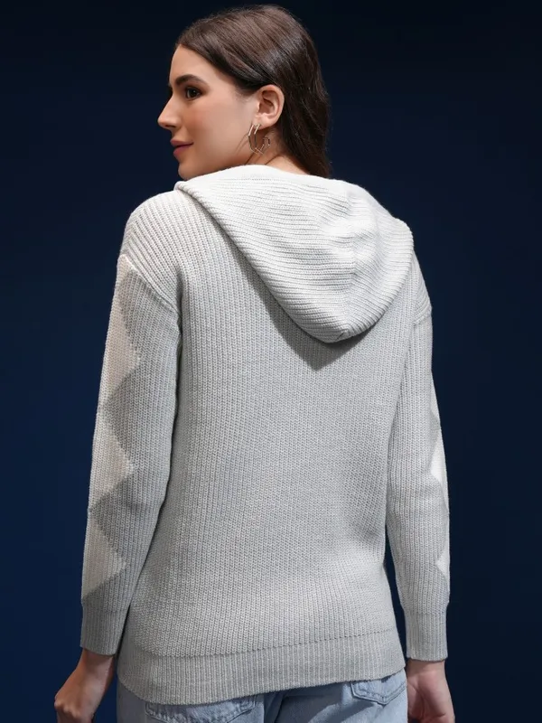 Women Self Design Sweater