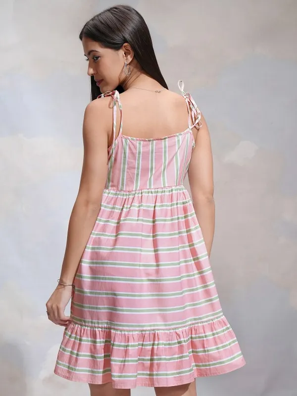 Striped A-Line Dress
