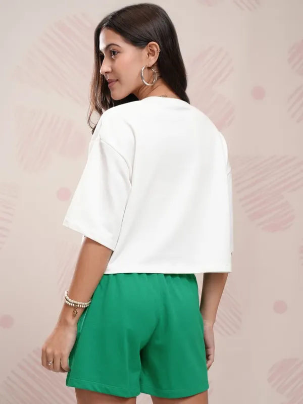 Mickey Mouse Women T-shirt With Short Co-Ords