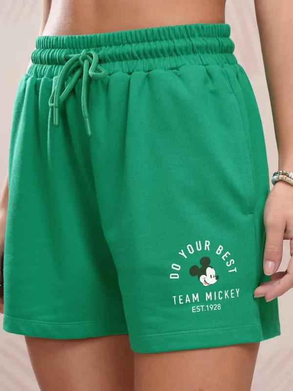 Mickey Mouse Women T-shirt With Short Co-Ords