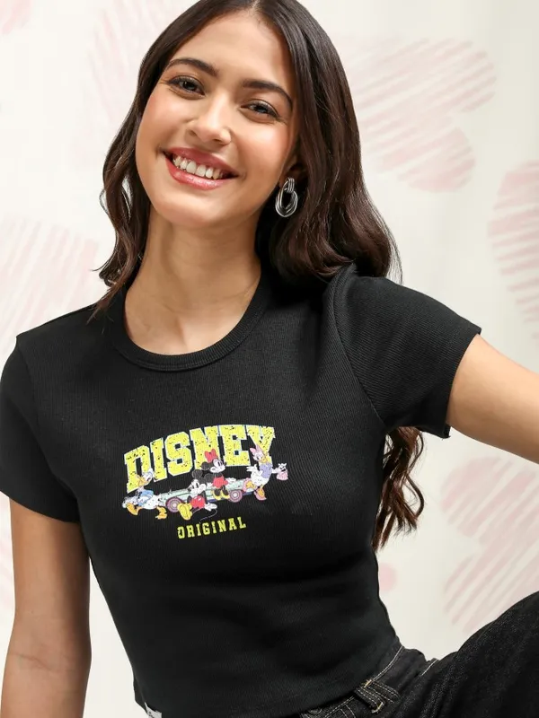 Mickey And Friends Printed Regular Fit T-Shirt