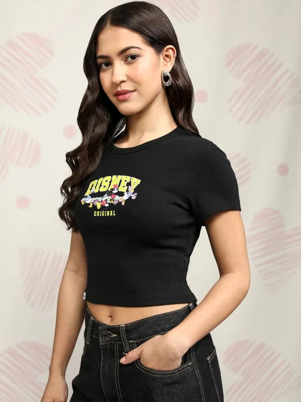 Mickey And Friends Printed Regular Fit T-Shirt