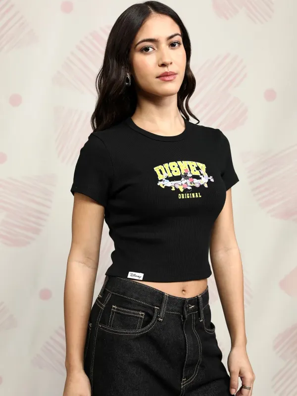 Mickey And Friends Printed Regular Fit T-Shirt