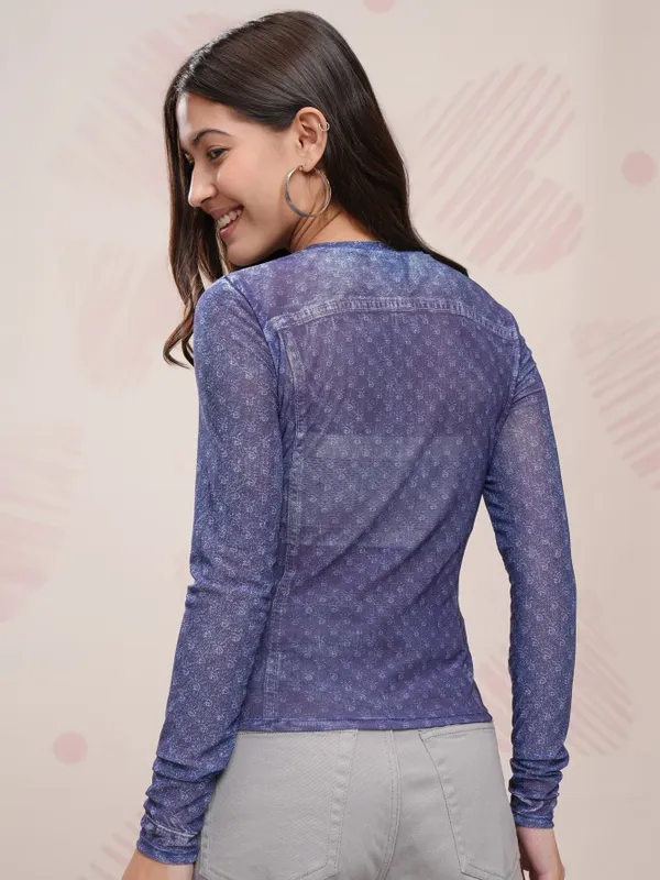 Mickey Mouse Printed Fitted Top