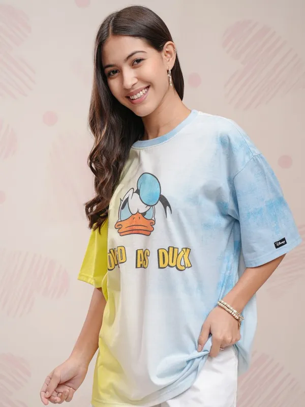Donald Duck Printed Oversized Fit T-Shirt