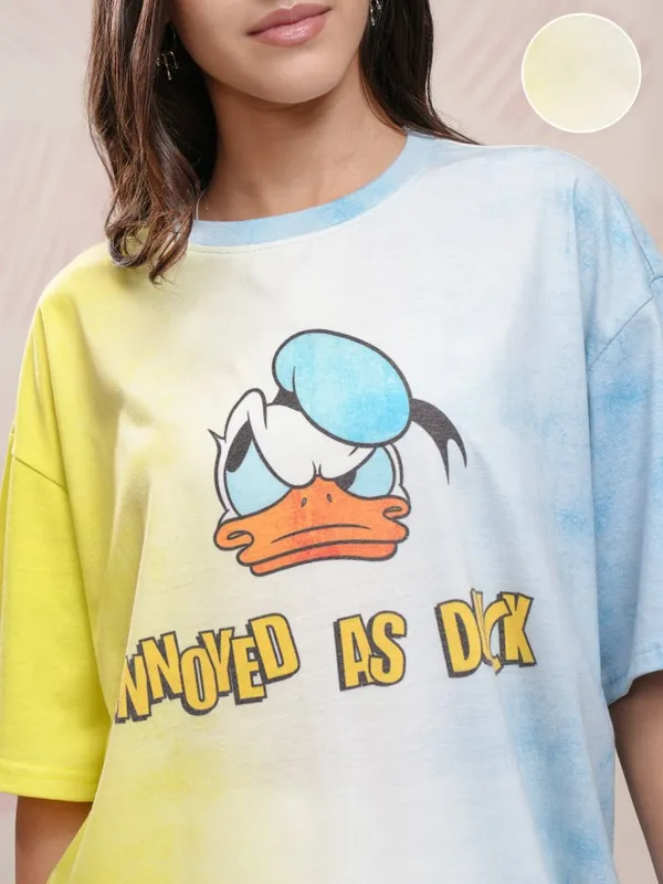 Donald Duck Printed Oversized Fit T-Shirt