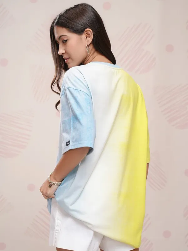 Disney By Tokyo Talkies Women Yellow Donald Duck Printed Round Neck T-Shirt