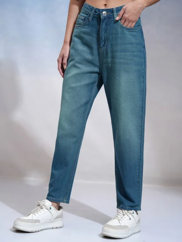 Tokyo Talkies Women Blue Relaxed Fit Stretchable Jeans
