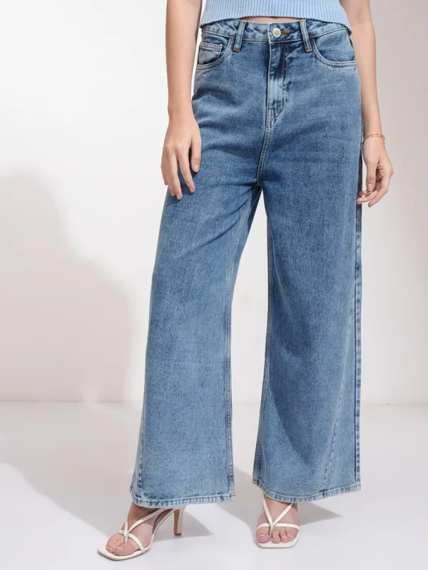 Tokyo Talkies Women Blue Flared Jeans
