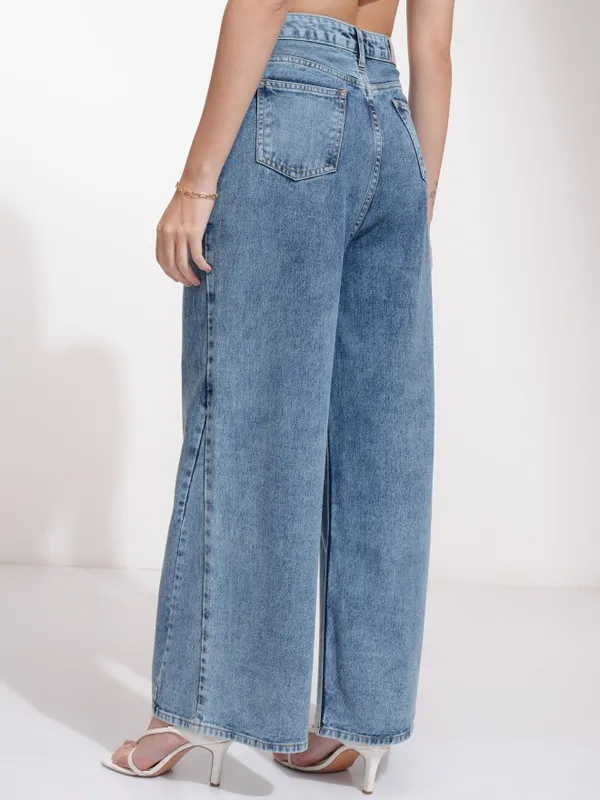 Tokyo Talkies Women Blue Flared Jeans