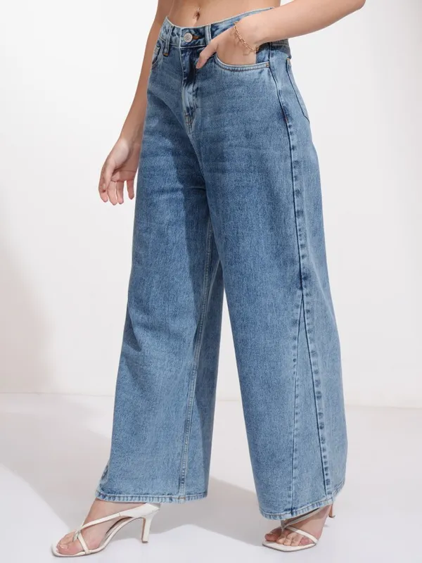 Tokyo Talkies Women Blue Flared Jeans